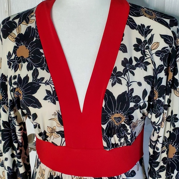 Vintage Cocomo Floral V Neck Tunic Top Small - Picture 8 of 9